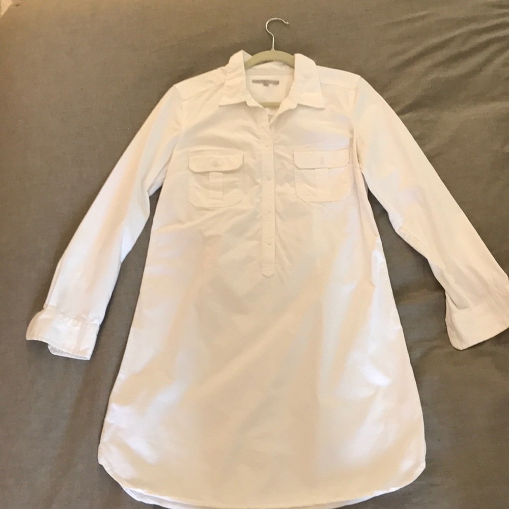 Gap white chambray shirtdress
